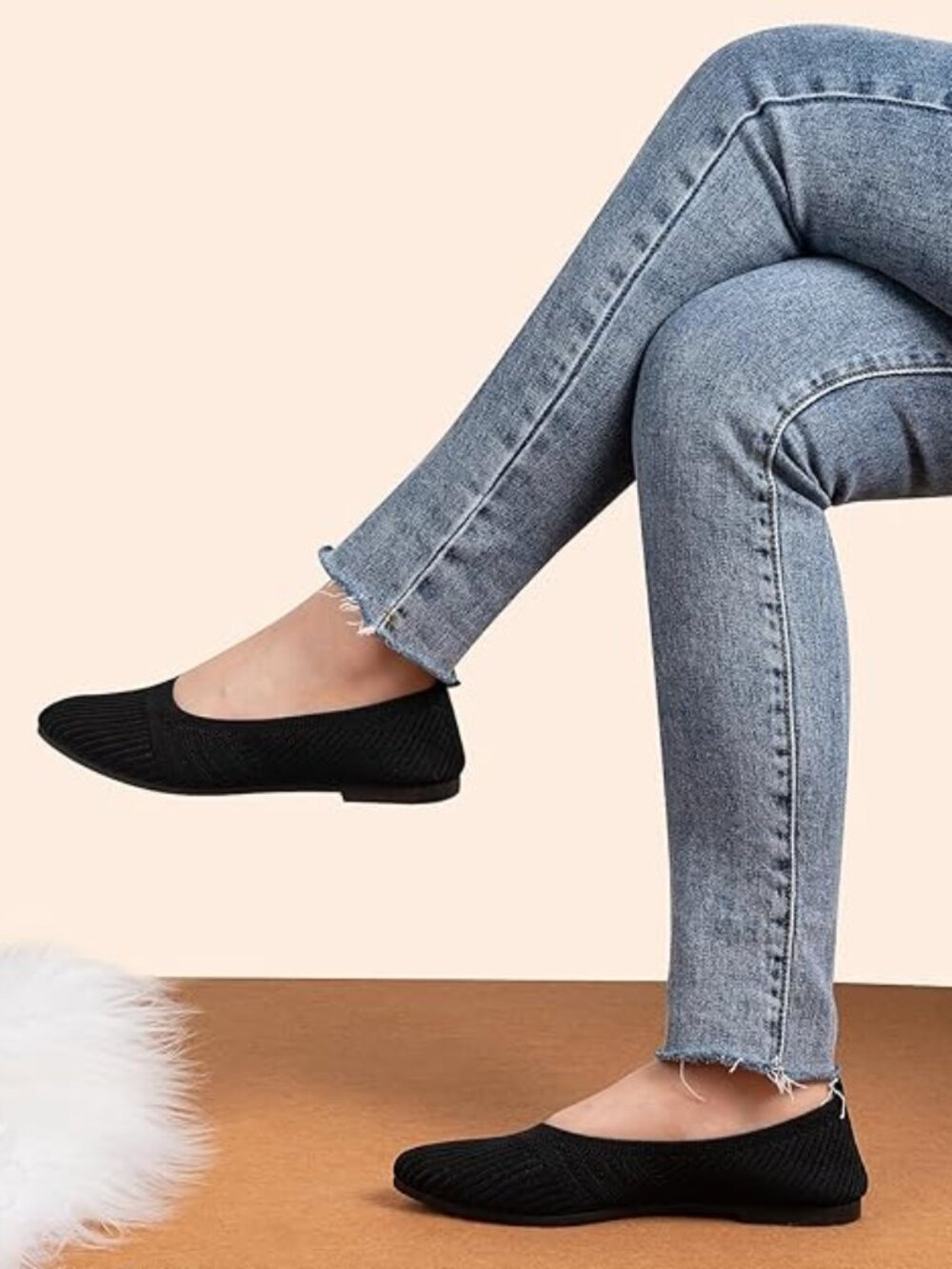 Knit Pointed Toe Flats
